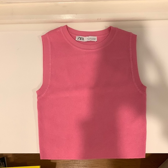 Zara Tops Zara Pink Knot Tank Top Poshmark